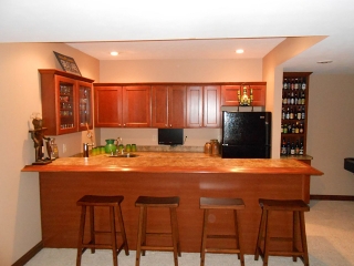 Basement bar/kitchen area