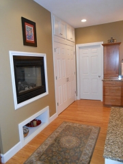 Basement fireplace installation